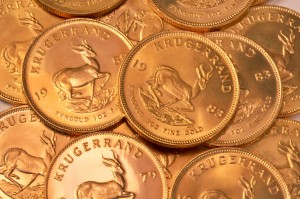 Image of a pile of Krugerrand Coins