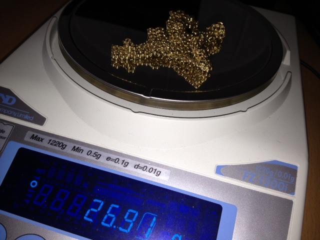 8ct Gold On Scales